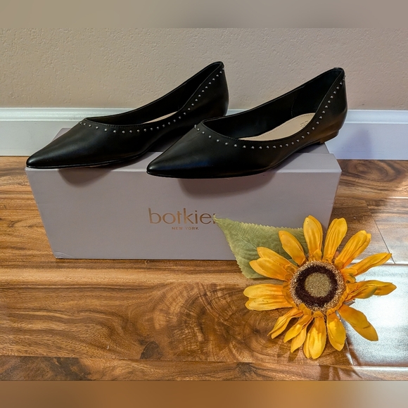 Botkier BLACK Aubrey Studded Ballet Flats Size 6M NIB - Picture 3 of 8